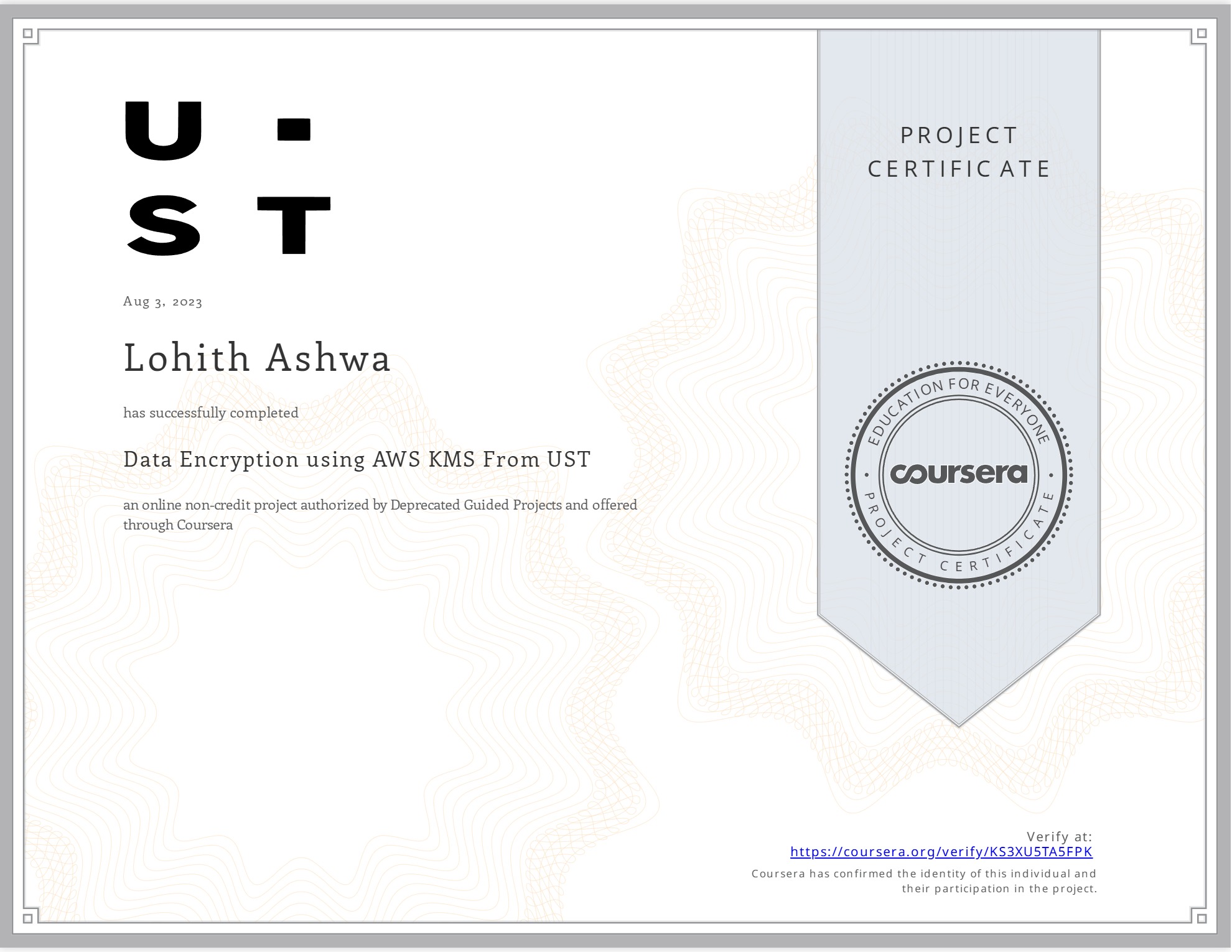 Data Encryption using AWS KMS From UST